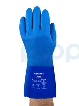 Ansell AlphaTec 23-200 Kimyasal ve Sıvı Korumalı PVC İş Eldiveni - 1