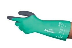 Ansell AlphaTec 58-005 Yeşil Neopren Nitril Kimyasal Eldiven - 1
