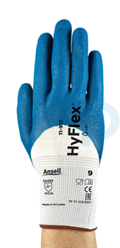 Ansell Hyflex 11-917 Aşınma Dirençli Yağ Tutmaz İş Eldiveni - 1