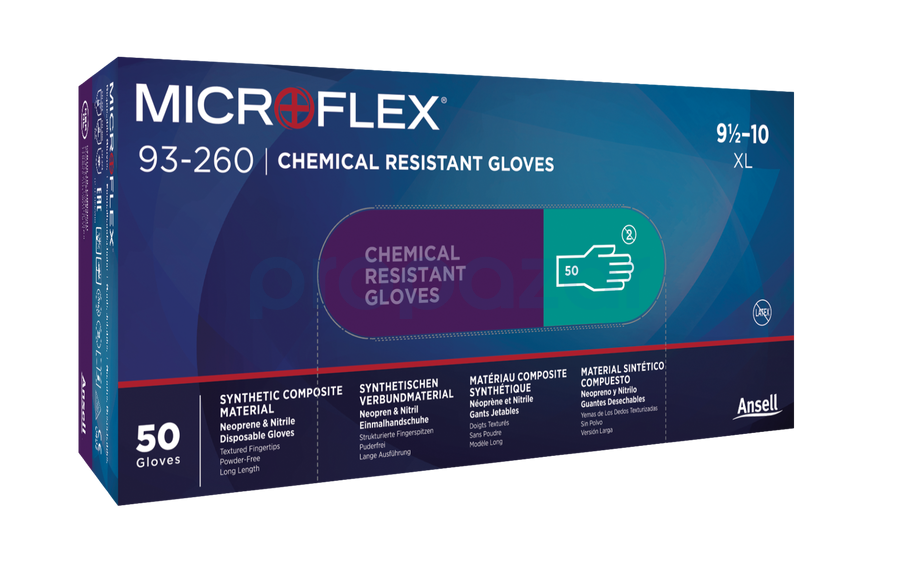 Ansell Microflex 93260100 93-260 - Guanti Usa E Getta Triplo Strato In Neoprene E Nitrile, Misura M | Leroy Merlin