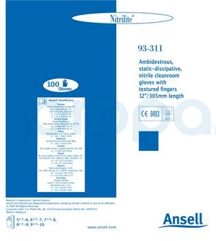 Ansell Nitrilite 93-311 Delinme ve Kimyasal Dirençli Eldiven - 4