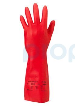 Ansell Sol-Vex Red 37-900 Kimyasal - Sıvı Geçirmez Nitril Eldiven - 5