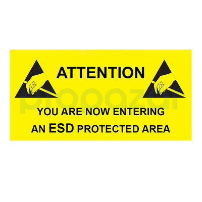 Antistatik ESD Giriş Tabelası 15x30cm İngilizce BD-S315ENT - 1