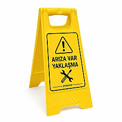 Arıza Var Yaklaşma Uyarı Stickerlı Kaygan Zemin Levhası - MFK