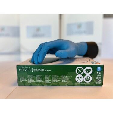 ASAP X-TRA THICK NITRILE - Ekstra Kalın Mavi Nitril 100lü Muayene Eldiveni - 3