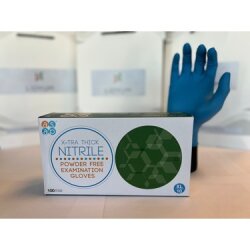 ASAP X-TRA THICK NITRILE - Ekstra Kalın Mavi Nitril 100lü Muayene Eldiveni - 5