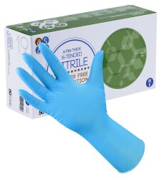 ASAP X-TRA THICK NITRILE - Ekstra Kalın Mavi Nitril 100lü Muayene Eldiveni - 2