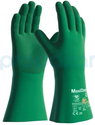 ATG 76-830 Maxichem with TRltech Yeşil Nitril Kimyasal Eldiven - ATG