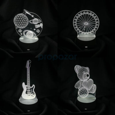 AVEC AV-333 3D PİLLİ + USB'Lİ MASA LAMBASI - 1