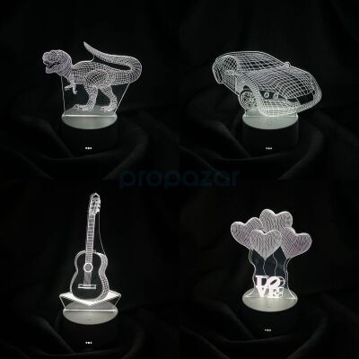 AVEC AV-333 3D PİLLİ + USB'Lİ MASA LAMBASI - 5