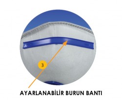 Awon 1101V Ventilli Kalıplı FFP1 NR Toz Maskesi - 4