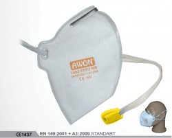 Awon 1402 FFP2 NR Ventilsiz Katlanabilir Toz Maskesi - 1
