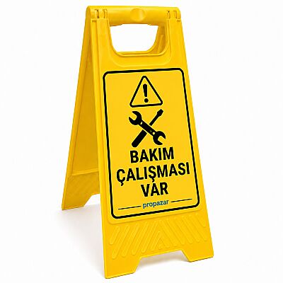 Bakım Çalışması Var Uyarı Stickerlı Kaygan Zemin Levhası - 1