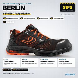 Base B1704A Berlin S1PS ESD SC LG FO SR Vegan İş Ayakkabısı - Base İş Ayakkabısı Modelleri ve Fiyatları