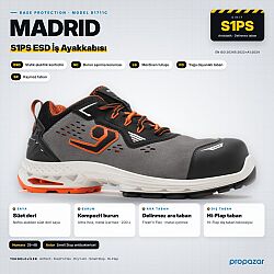Base B1711C Madrid S1PS ESD LG FO SR İş Ayakkabısı - Base İş Ayakkabısı Modelleri ve Fiyatları