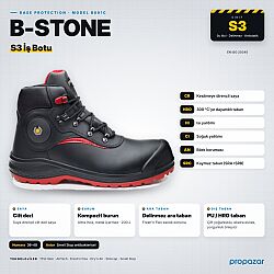 Base B0891C Be-Stone S3 CR HRO Bilek Korumalı İş Botu - Base İş Ayakkabısı Modelleri ve Fiyatları