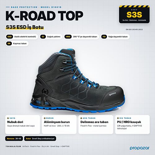 Base B1001B K-ROAD TOP S3 HRO CI HI SRC İş Botu - 1
