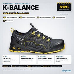 BASE B1006A K-BALANCE S1P HRO SRC İş Ayakkabısı - 1