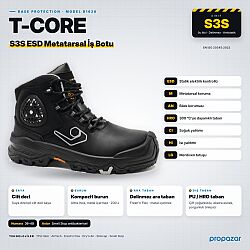 Base B1628 T-Core S3S ESD Metatarsal ve Bilek Korumalı İş Botu - 2