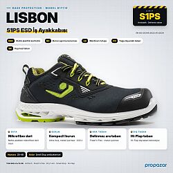 Base B1711E LISBON S1PS ESD Kompozit Burunlu İş Ayakkabısı - 1