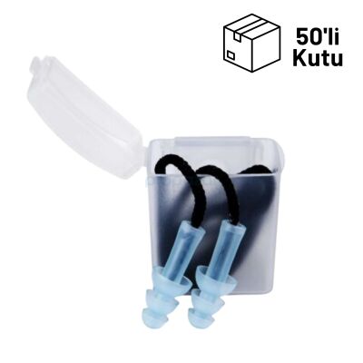 BBU EP 600 Triad Kutulu İpli Tekrar Kullanılabilir Kulak Tıkacı 50 Çift Paket - 1
