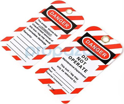 BBU Safety Eked Loto SL L01 EN TR Kilitleme Etiketi Çift Taraflı Türkçe İngilizce - BBU Safety