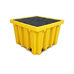 BBU SAFETY SCN500 IBC Sızıntı Paleti 130x130x50 cm – 500 Litre – 2000 Kg Taşıma Kapasiteli – Boşaltma Kovalı Kimyasal Döküntü Paleti - 2