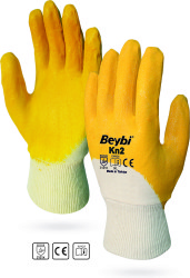 ​​​Beybi KN25 / EL-K2 Pamuk Astarlı Siyah Nitril İş Eldiveni - Beybi İş Eldivenleri