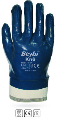 ​​​​​Beybi KN6 / EL-K6 Pamuk Astarlı Nitril Petrolcü İş Eldiveni - 1