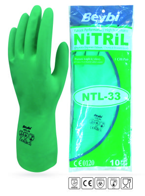 ​​​​​​​​​​​Beybi Korun NTL 33 Kimyasal Dirençli Nitril İş Eldiveni - 1