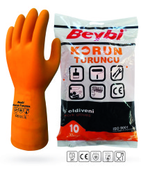 ​​​​​​​​​​​Beybi Korun Turuncu Lateks İş Eldiveni - Beybi İş Eldivenleri