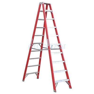 BFC10 - 10 Basamaklı A Tipi Çift Tarafı Geniş Basamaklı Elektrik Yalıtımlı Fiberglass Merdiven - 1