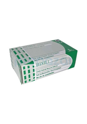 Bimel Pudralı Beyaz Lateks Eldiven - Bimel