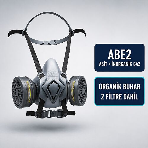 BLS 4000 Next R Asit ve İnorganik Gaz Maskesi Seti – BLS 242 ABE2 Filtreli - 1