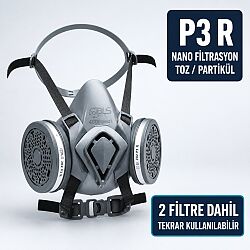BLS 4000 Next R P3 Toz ve Partikül Maskesi Seti – BLS 202 Nano Filtreli - Bls