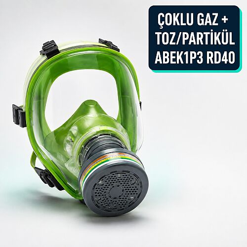 BLS 5400 RD40 Kimyasal Tam Yüz Gaz Maskesi Seti – ABEK1P3 Filtreli - 1