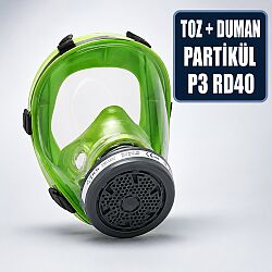 BLS 5400 RD40 Toz, Duman ve Partikül Tam Yüz Maskesi Seti – P3 Filtreli - Bls