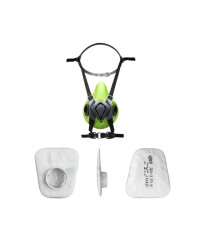 BLS Yarım Yüz Maskesi + P3 R Filtre Toz Koruma Seti (Bayonet Bağlantı) - Bls