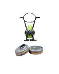 BLS Yarım Yüz Maskesi + A2 Filtre Organik Gaz ve Buhar Koruma Seti (Bayonet Bağlantı) - Bls