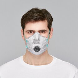 BLS Zer031 C Ventilli Aktif Karbonlu FFP3 R D Yüz Maskesi - 10'lu Paket - Bls