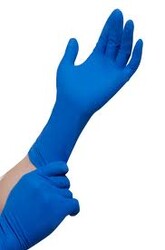 BlueTect Cerrahi Mavi Lateks Kalın Muayene Eldiveni - 1