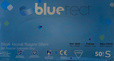 BlueTect Cerrahi Mavi Lateks Kalın Muayene Eldiveni - 2