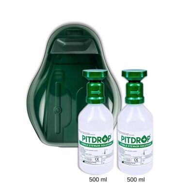 Propazar Göz Duşu Solüsyonu Pitdrop 500 ml İkili Aynalı Set (Duvar Tipi) – Toz & Çapak İçin - 1