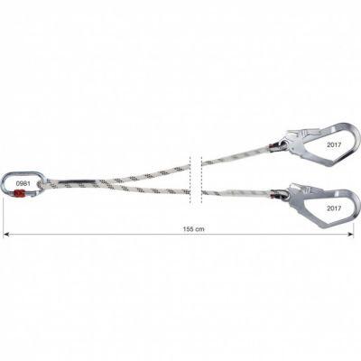 Camp 203008 Şok Emicisiz Çift Bacaklı Lanyard 155 cm - 1