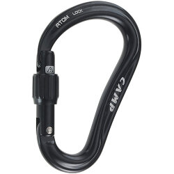 CAMP 292104 Atom Lock Karabina – Screw Gate Blue Siyah 26 kN - CAMP Yüksekte Çalışma