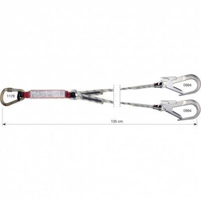 Camp 5040202 Şok Emicili Çift Bacaklı Lanyard 135 cm - 1