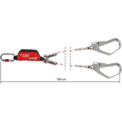 CAMP 5050201 Retexo Rope Lanyard – Çift Kollu, Enerji Emicili Düşüş Durdurucu 