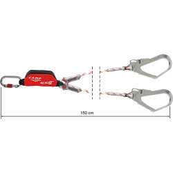 CAMP 5050202 Retexo Rope Lanyard – Çift Kollu, Enerji Emicili Düşüş Durdurucu 