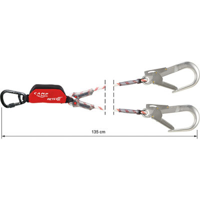 CAMP 5050203 Retexo Rope Lanyard – Çift Kollu, Enerji Emicili Düşüş Durdurucu - 1