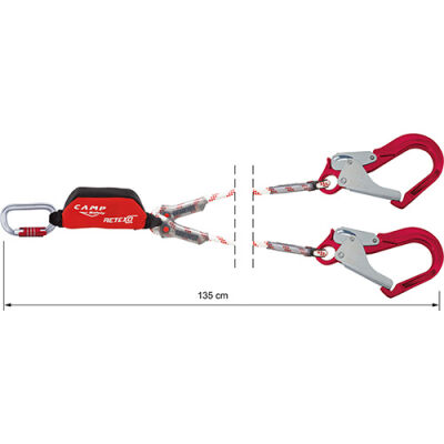 CAMP 5050205 Retexo Rope Lanyard – Çift Kollu, Enerji Emicili Düşüş Durdurucu - Kopya - 1